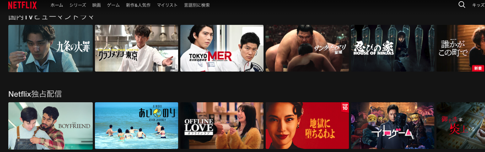 Netflixの特徴を整理した画像